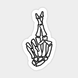 Skeleton hand with crossed fingers Sticker